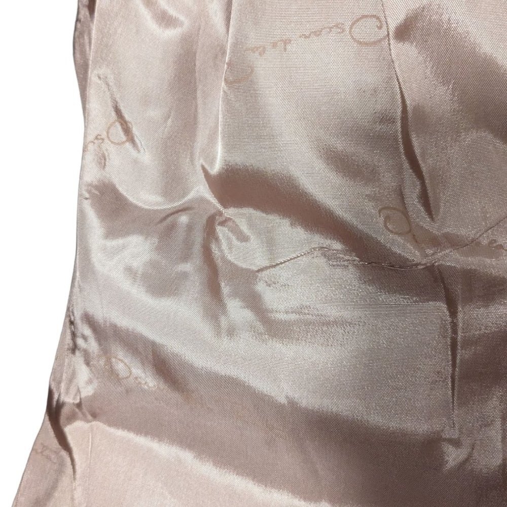 Vintage Womens Oscar de La Renta Tan Corduroy Two Button Career Blazer Jacket XS - Picture 6 of 7